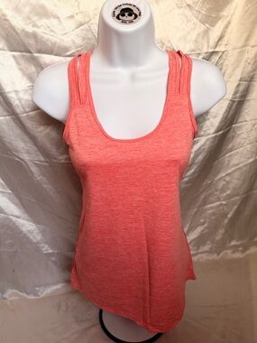 Coral Double-Strap Racerback Tank Top